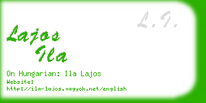 lajos ila business card
